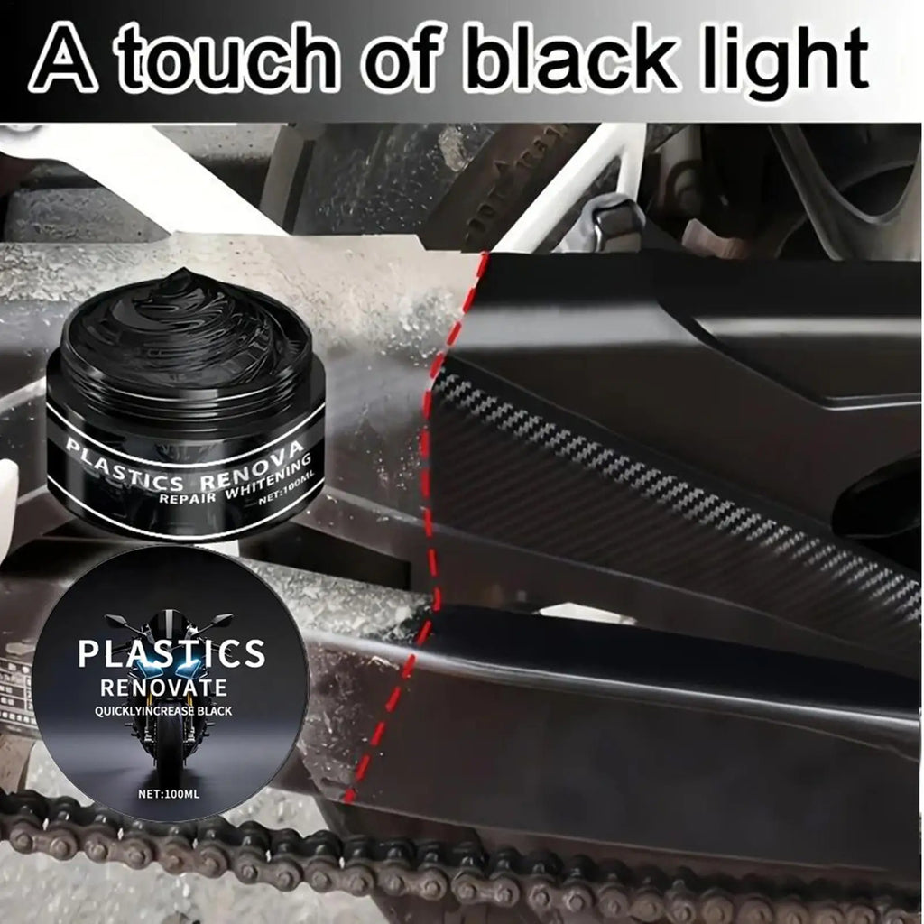 Black Trim Restorer Wax 100ml – Car & Motorcycle Plastic & Rubber