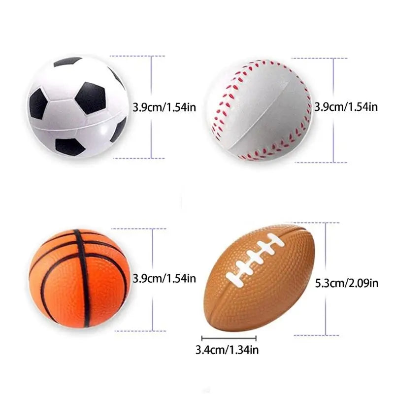 12-Pack Mini Foam Stress Relief Squeeze Balls – Kids & Adults