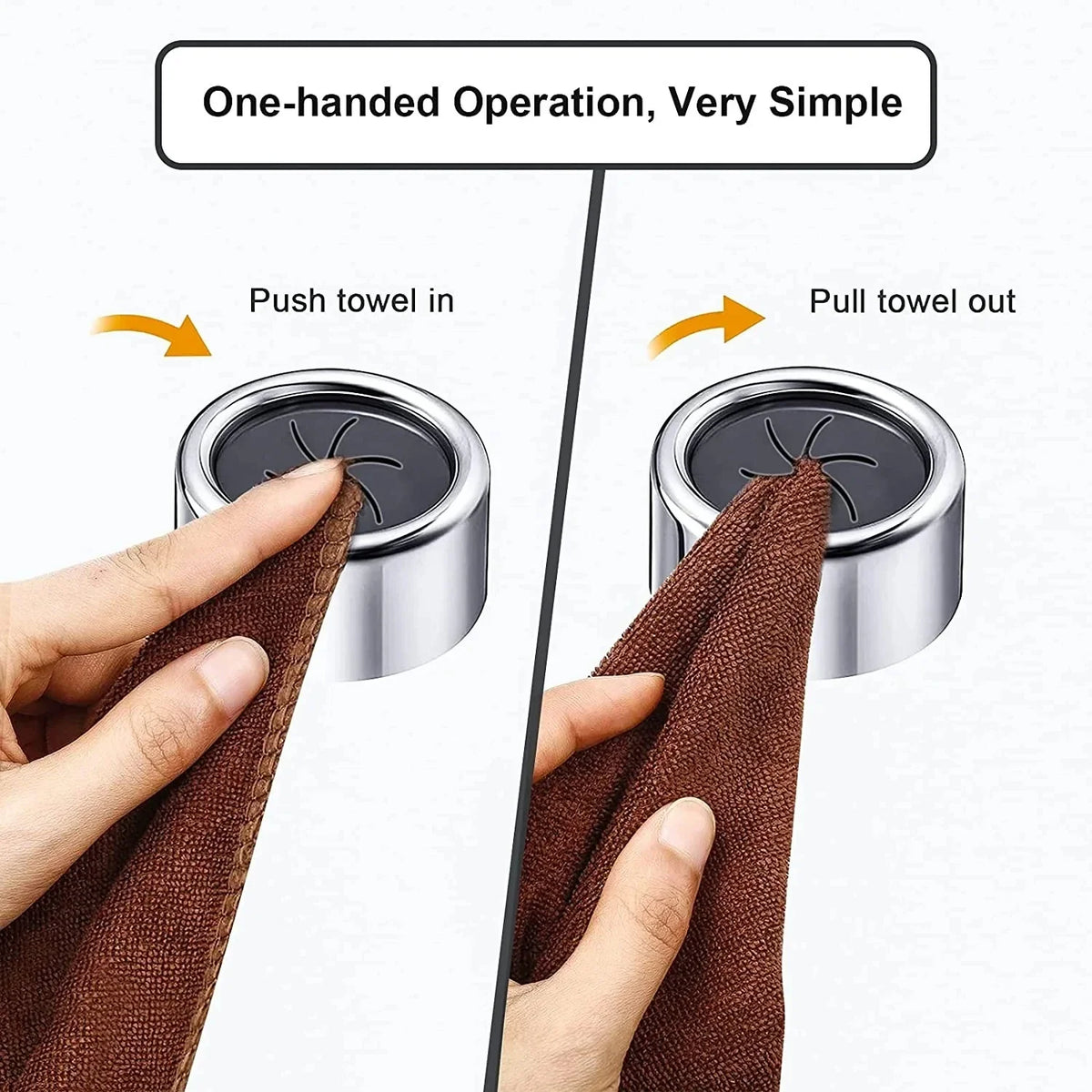 No-Drill Wall Towel Hooks 3-Pack | Damage-Free PP Clips