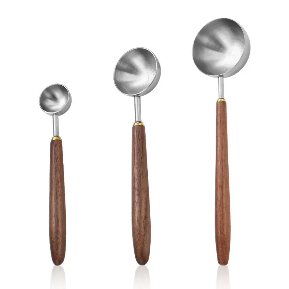 25ml Walnut Wood Coffee Measuring Spoon – Stainless Steel