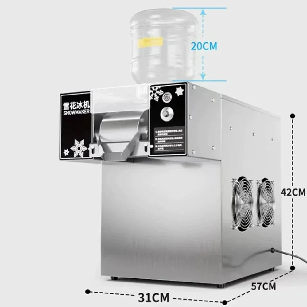 Commercial Snowflake Ice Shaver Machine 180KG/24h | Bingsu Maker