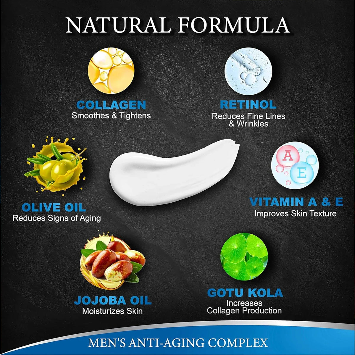 Men's Face Cream Moisturizer Anti Aging Men Collagen Retinol