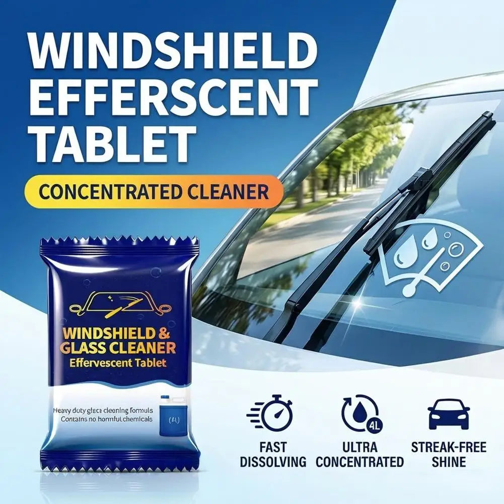 100-Pack Windshield Washer Tablets – Streak-Free Glass Cleaner