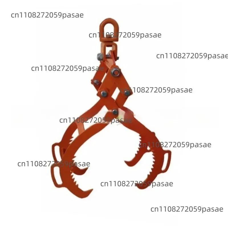 4-Claw Heavy-Duty Log Lifting Tongs – Anti-Skid Wood Clamp