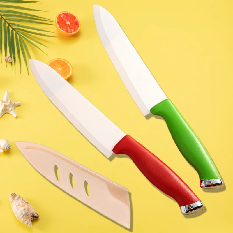 Ceramic Chef Knife Set with Sheaths – Sharp & Rust Proof