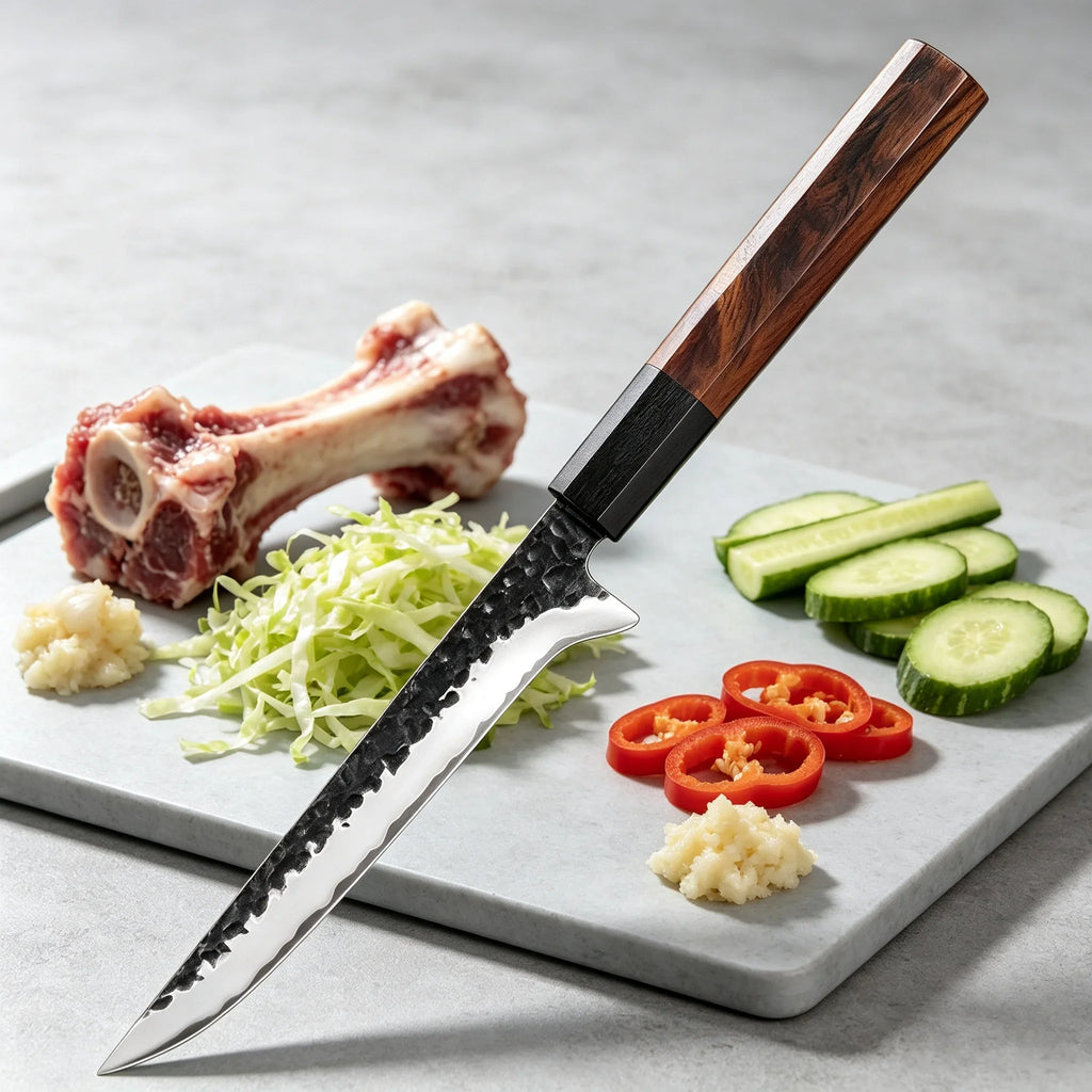 Handmade Forged Boning Knife – Sharp Stainless Steel Chef Knife