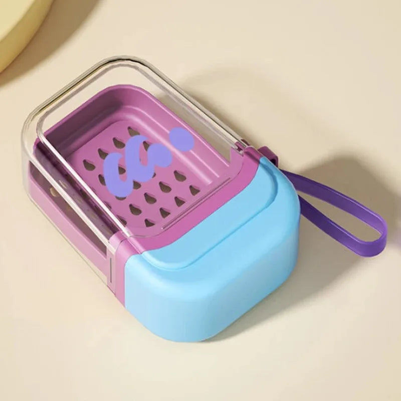 Portable Travel Soap Box – Sealed Double-Layer Draining Case