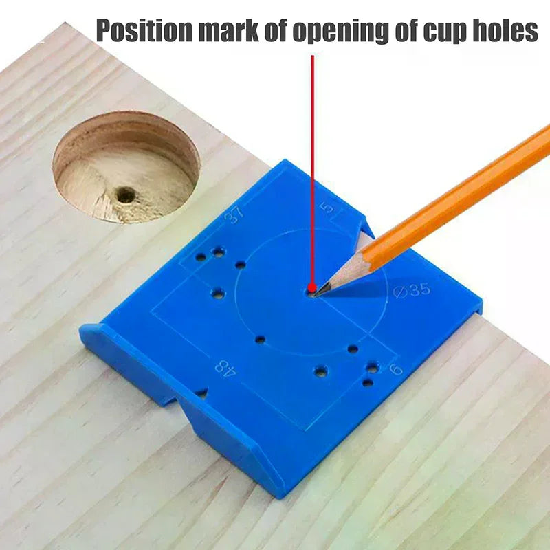 2-Pack Cabinet Door Hinge Drilling Locator & Positioning Jig