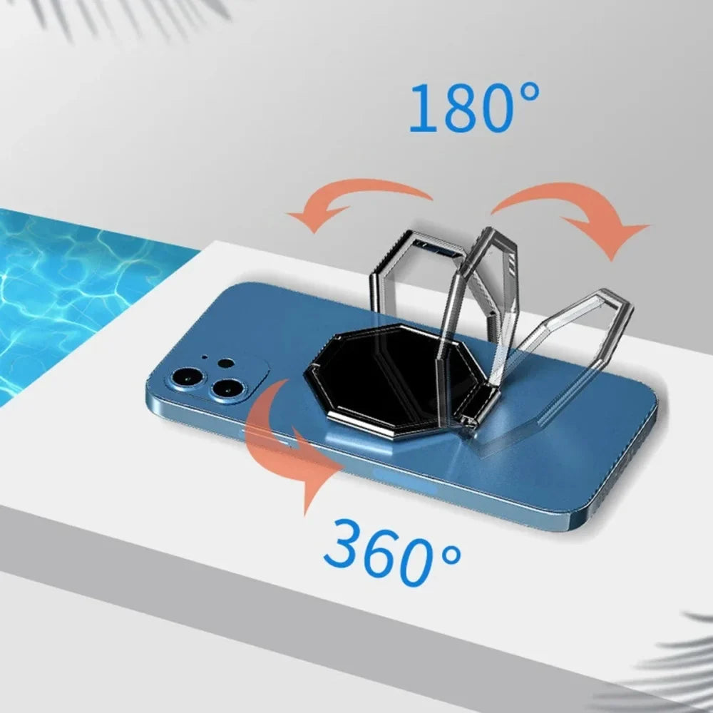 360° Rotatable Metal Ring Phone Stand – Foldable Desk Kickstand
