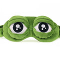3D Frog Sleep Mask – Soft Flannel Blindfold for Travel & Rest