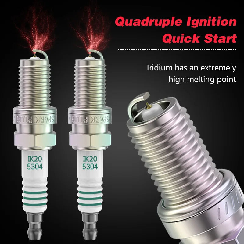 2 Automotive Spark Plugs IK20 Model 5304 Honda Toyota Nissan Mazda