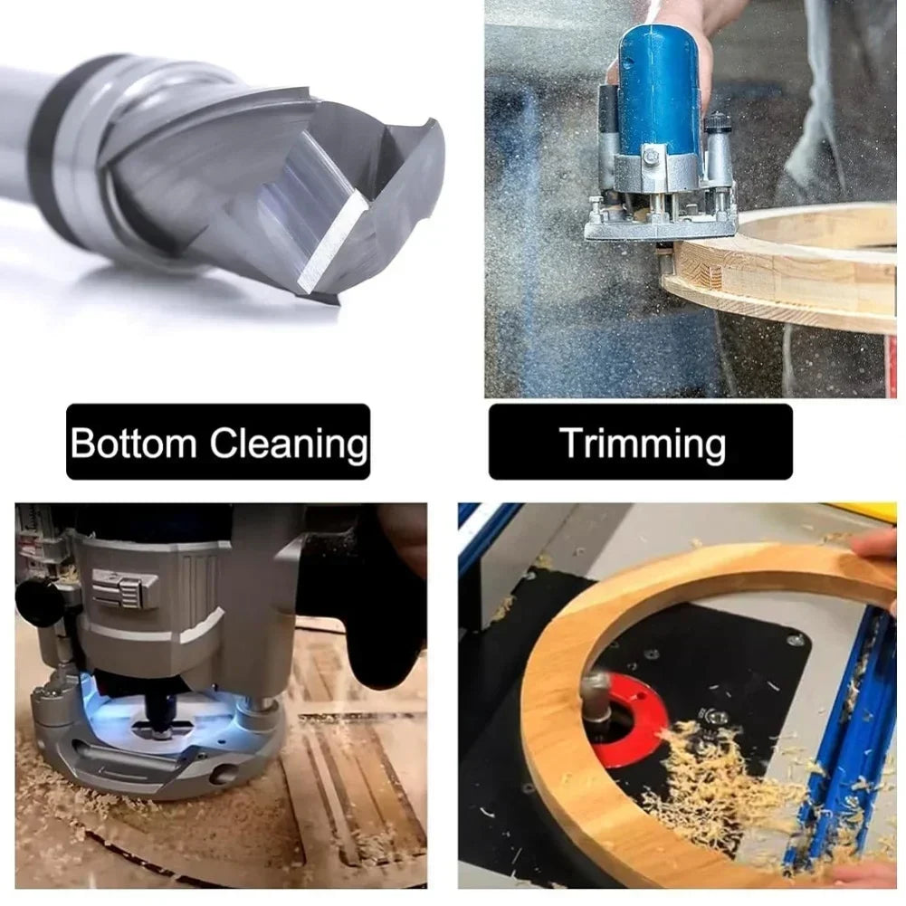 12.7mm Spiral Flush Trim Router Bit with Bearing | Wood Milling