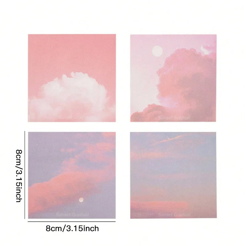 Gradient Sticky Notes Pink to Purple – Self-Adhesive Memo Pads