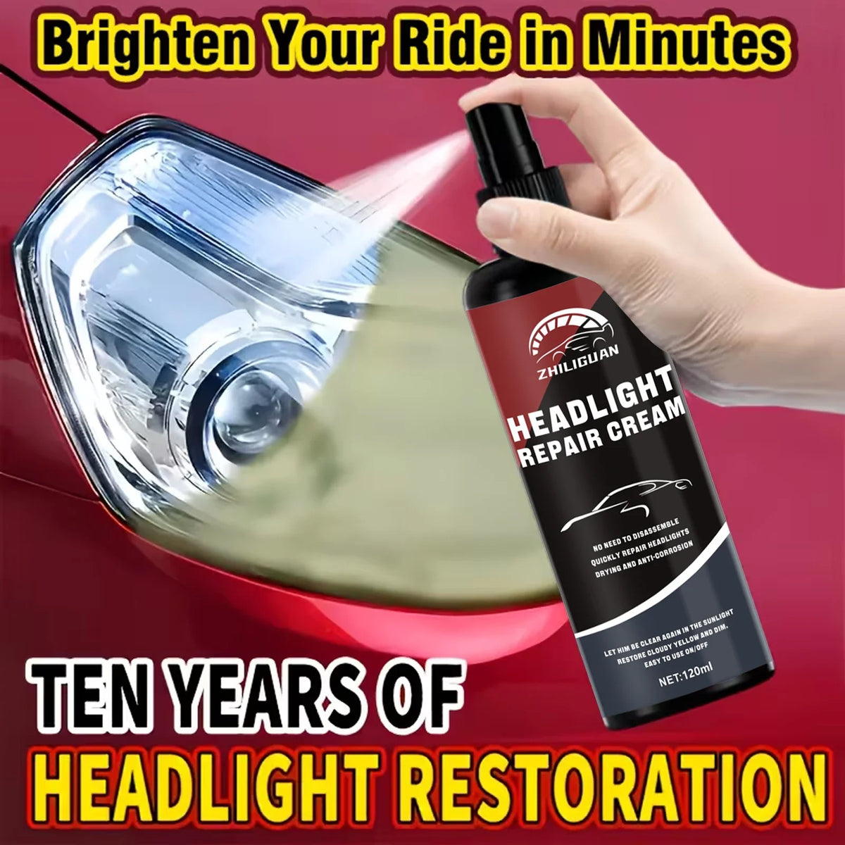 Headlight Restoration Kit – Polishing Cleaner for Cars & Trucks