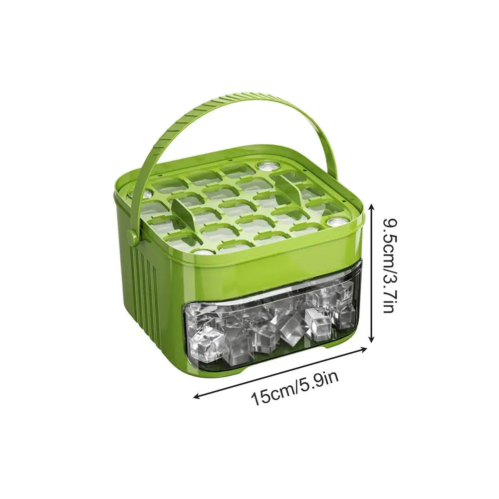 50-Cavity Press Ice Tray Mold with Lid & Storage Bin