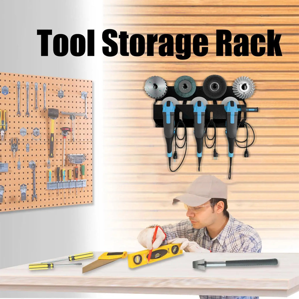 Angle Grinder Holder Metal Rack Stand Storage Wall Mount Bracket Cord