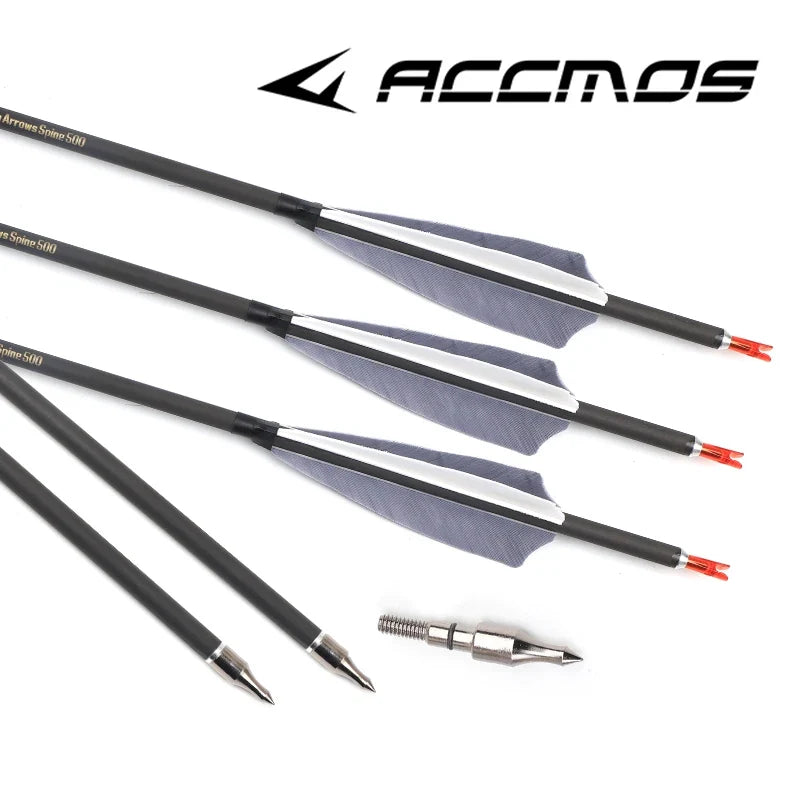 6-12p Pure Carbon Arrow ID6 Spine 300 400 500 600 700 800 Nature