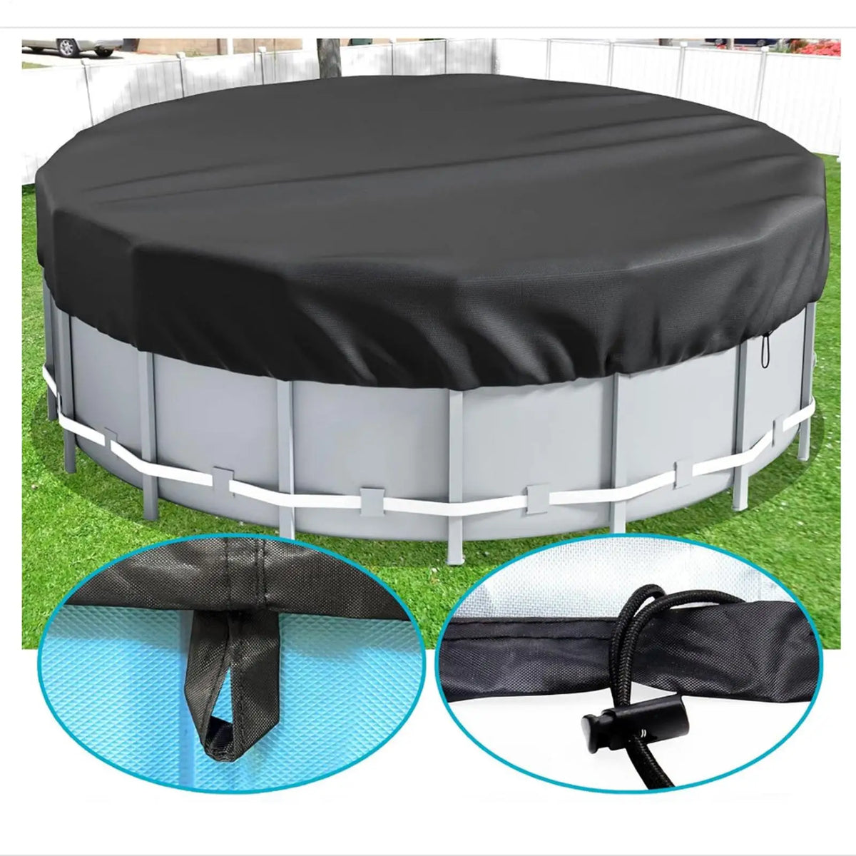 8 10 12FT Round Swimming Pool Covers Aboveground Pools Tub Cover