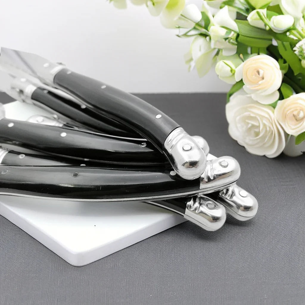9" Laguiole Steak Knives Set – Serrated Stainless Steel 1–8 Pcs
