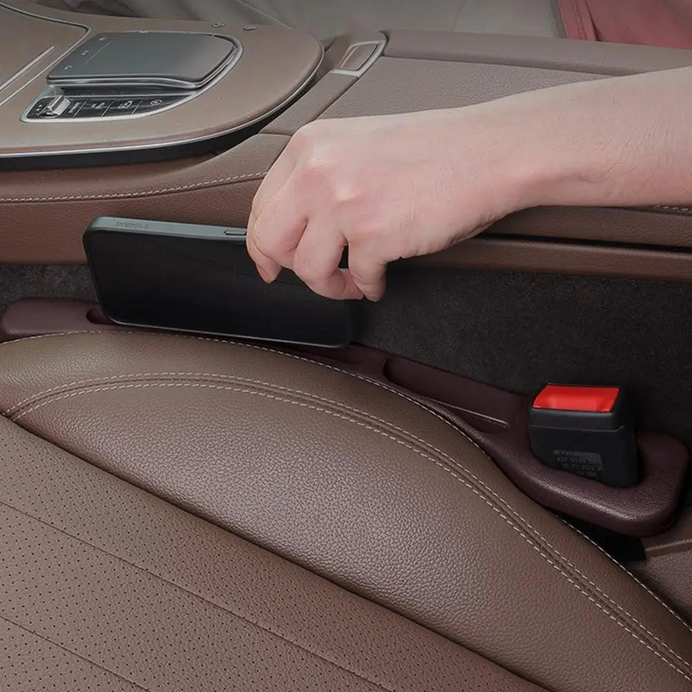Car Seat Gap Filler Organizer – Universal PU Leather 2-Pack