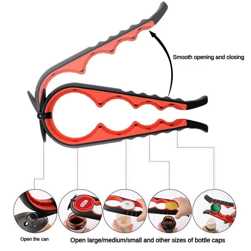 4-in-1 Can & Bottle Opener – Multi-Function Kitchen Lid Tool