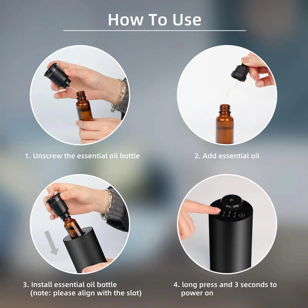 Waterless Ultrasonic Essential Oil Diffuser | 3 Mist Levels