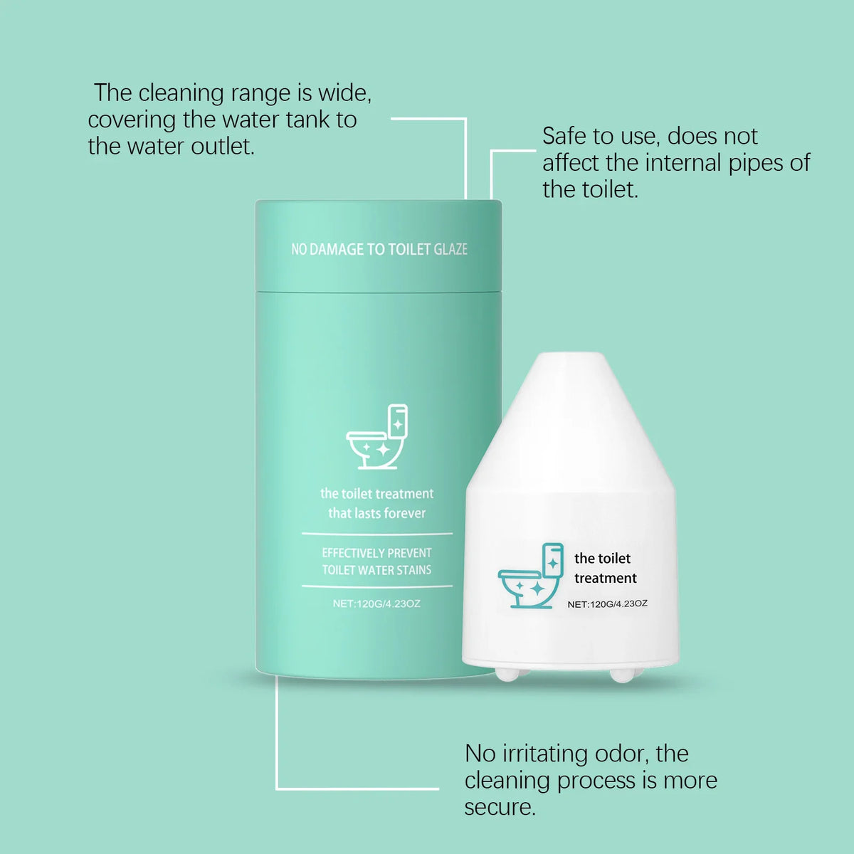 Toilet Cleaning Foam – Descaling, Decontamination & Odor Removal