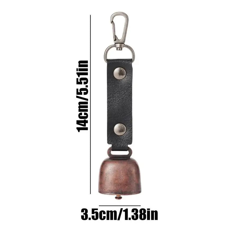 Bear Bell Loud Hiking Hikers Anti-lost Pet Dog PU Leather Strap Noise