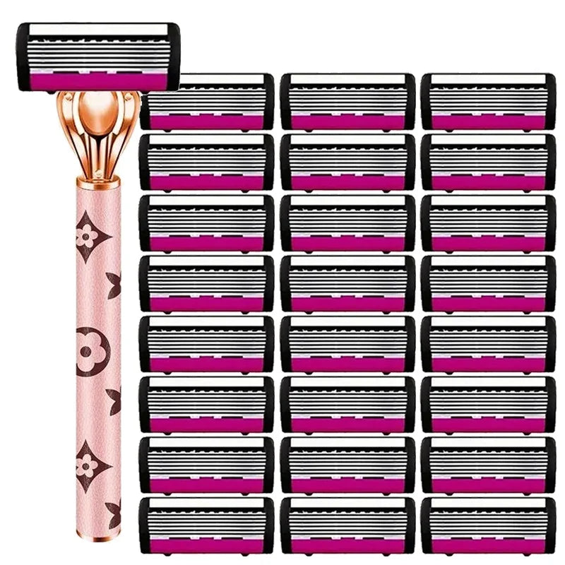 6-Blade Women's Manual Razor | Full Body Hair Removal