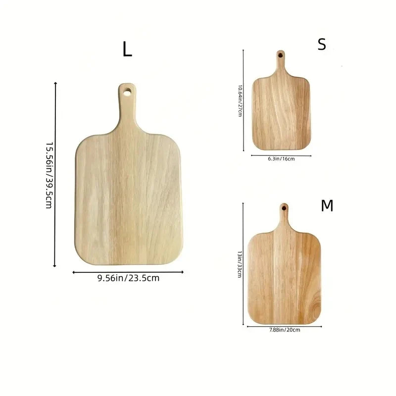Wooden Cutting Board with Handle – Charcuterie & Cheese Board