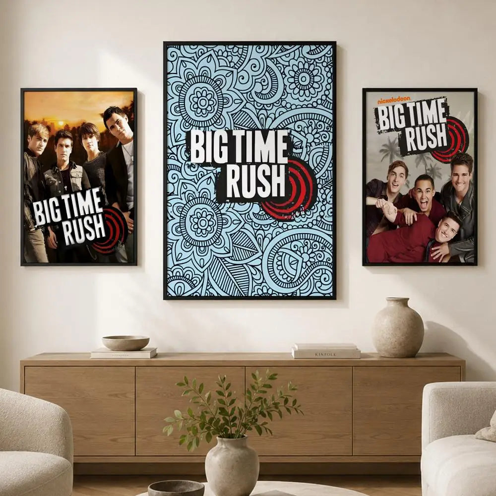 Big Time Rush Waterproof PVC Peel-and-Stick Wall Poster – HD Art