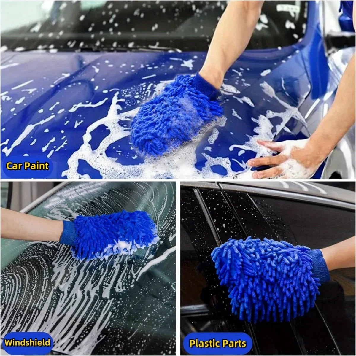 Microfiber Car Wash Gloves 2-Pack – Superfine Fiber Mitt