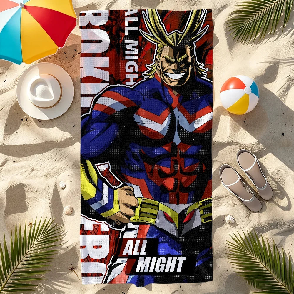 All Might Anime Quick-Dry Beach Towel | Gym, Travel & Pool