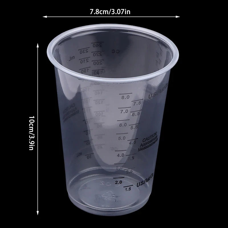 Disposable Plastic Measuring Cups Paint Mixing Precise Resin Cup Epoxy