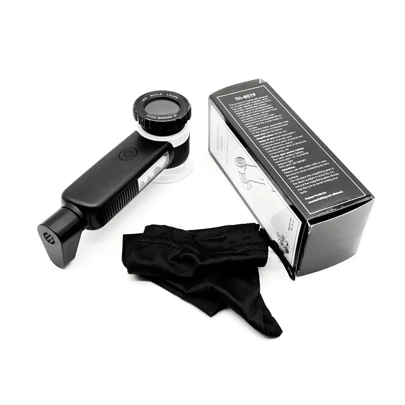 30X Rechargeable Magnifying Glass with LED Light – 3 Modes