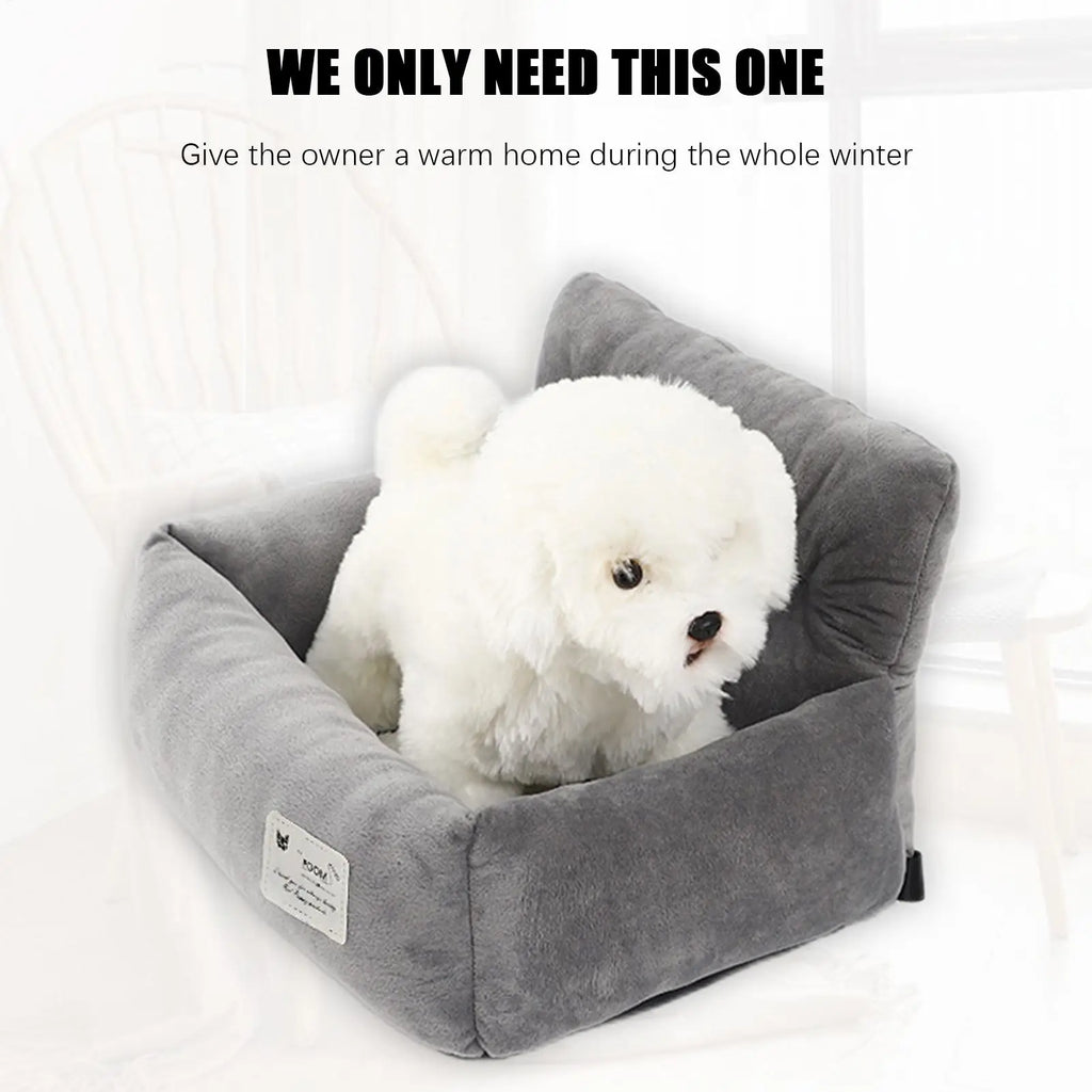 Dog Car Seat Pet Travel Booster Handle Safety Bed Dual-use Home