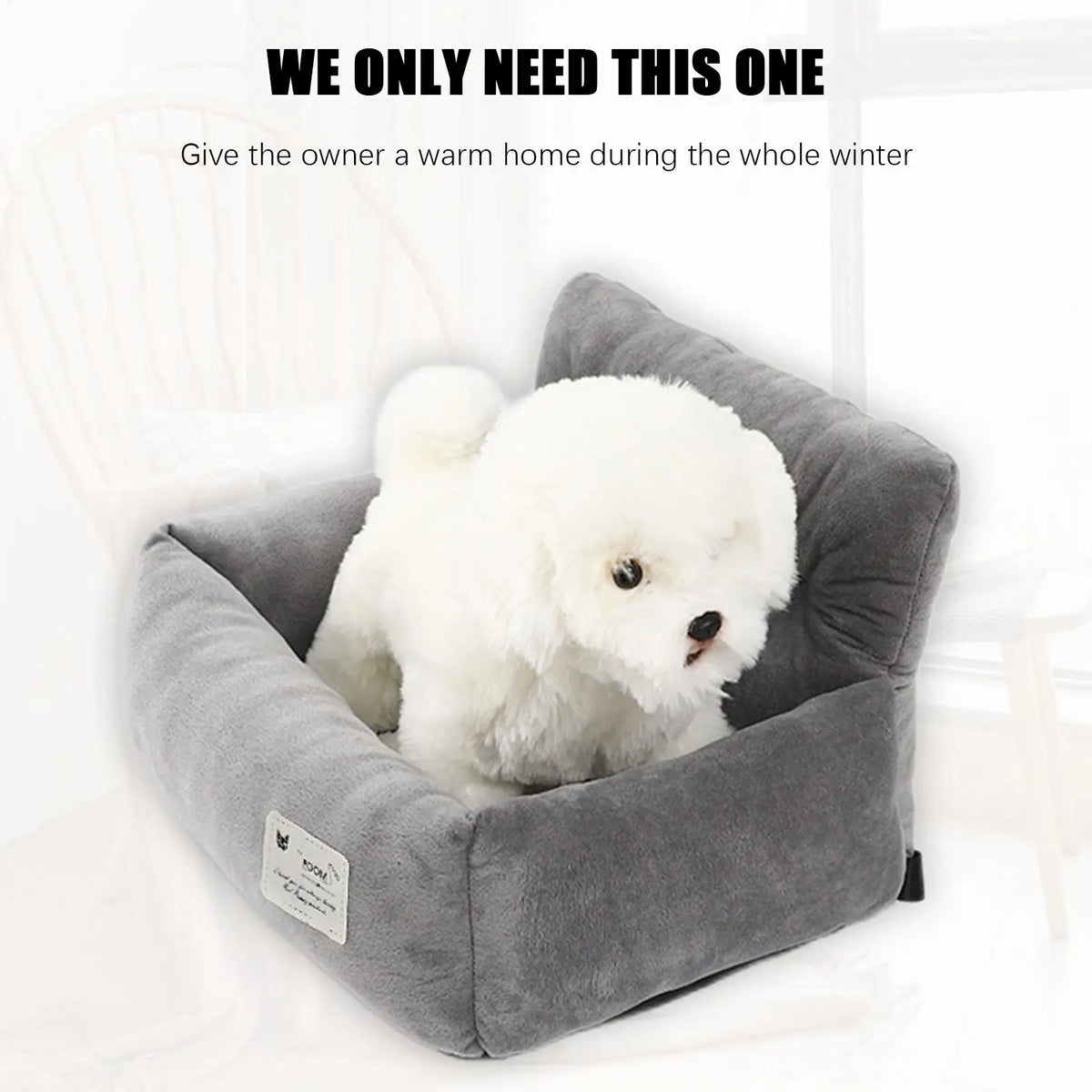 Dog Car Seat Pet Travel Booster Handle Safety Bed Dual-use Home