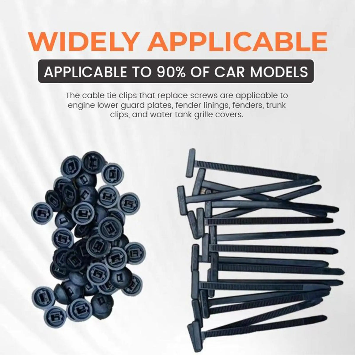 100-Pack UV-Resistant Nylon Cable Tie Buckles | Zip Tie Holders