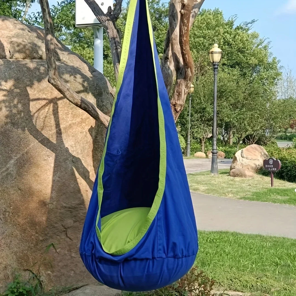 Hanging Hammock Chair – Indoor/Outdoor Swing with Pillow & Pocket