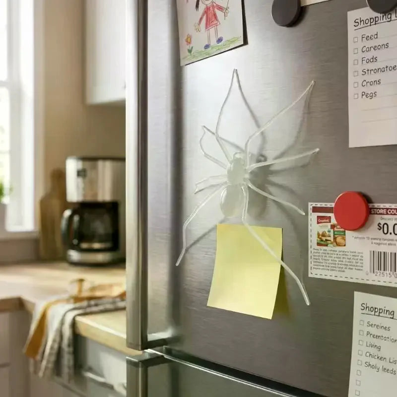 Glow In The Dark Spider Fridge Magnet | Halloween Prank Decor