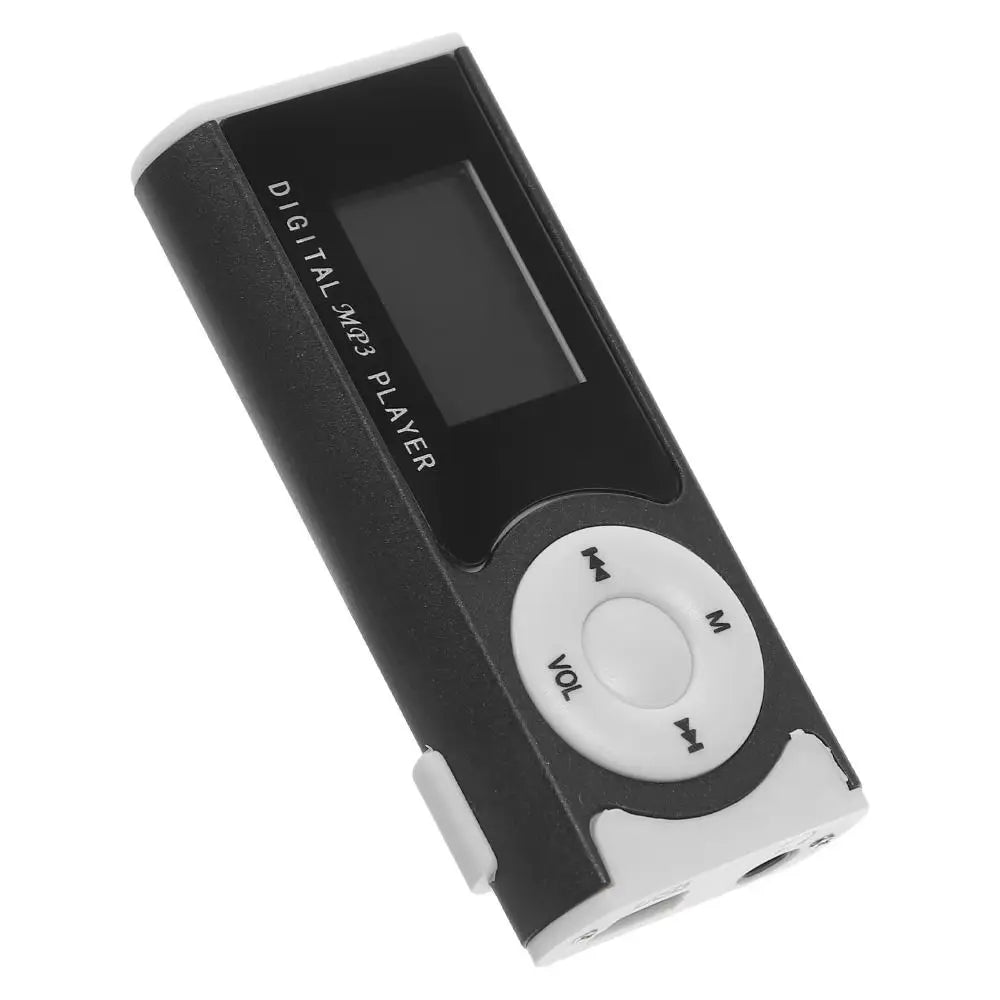 Portable Mini MP3 Player LCD Screen Metal Clip TF Card Slot
