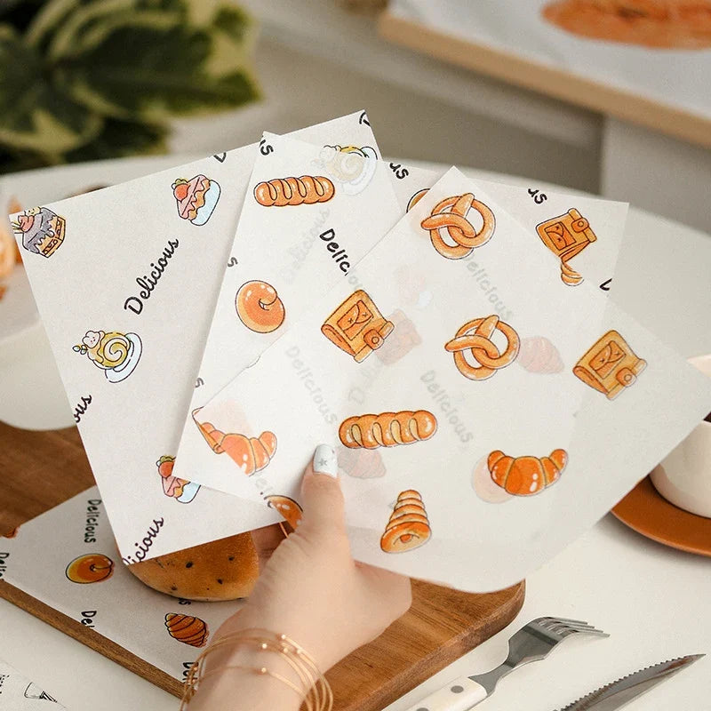 100-Pack Greaseproof Deli Wax Paper Sheets – Food Basket Liner