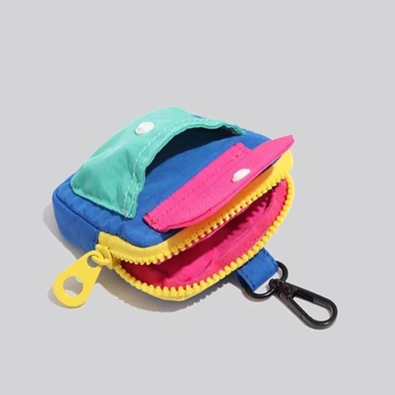 Canvas Zipper Coin Purse – Mini Wallet & Keyring Pouch