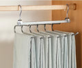 6-in-1 Foldable Pants Hanger – Space-Saving Closet Organizer