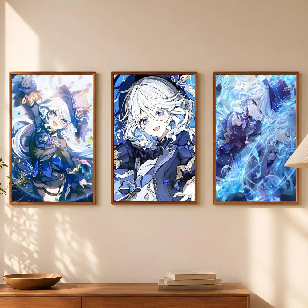 Furina Genshin Impact Self-Stick HD Poster – Waterproof Wall Art