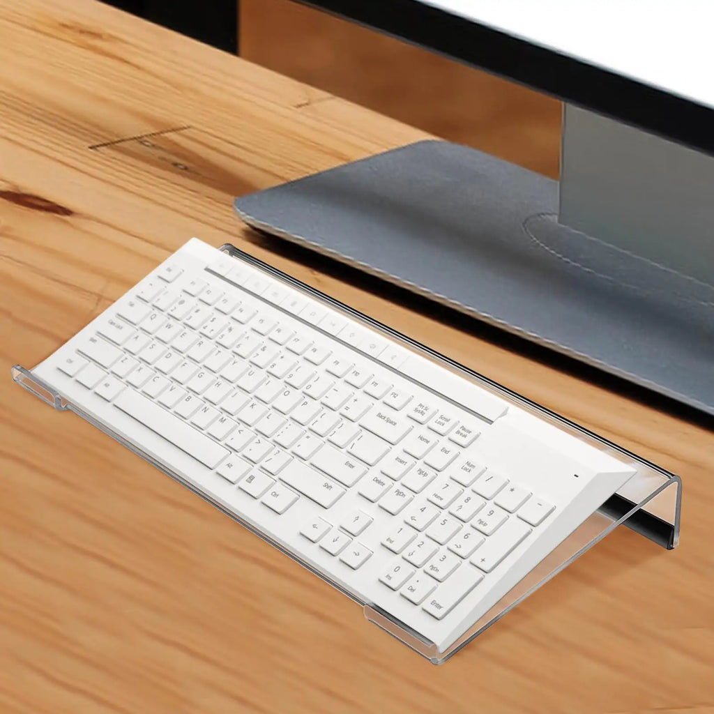 Acrylic Keyboard Riser Stand – Ergonomic Desk Tilt Support