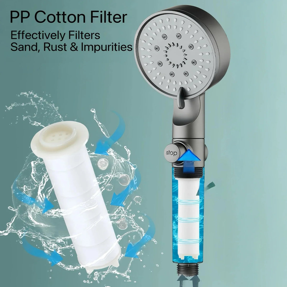 Handheld Shower Head – High Pressure & Water Saving