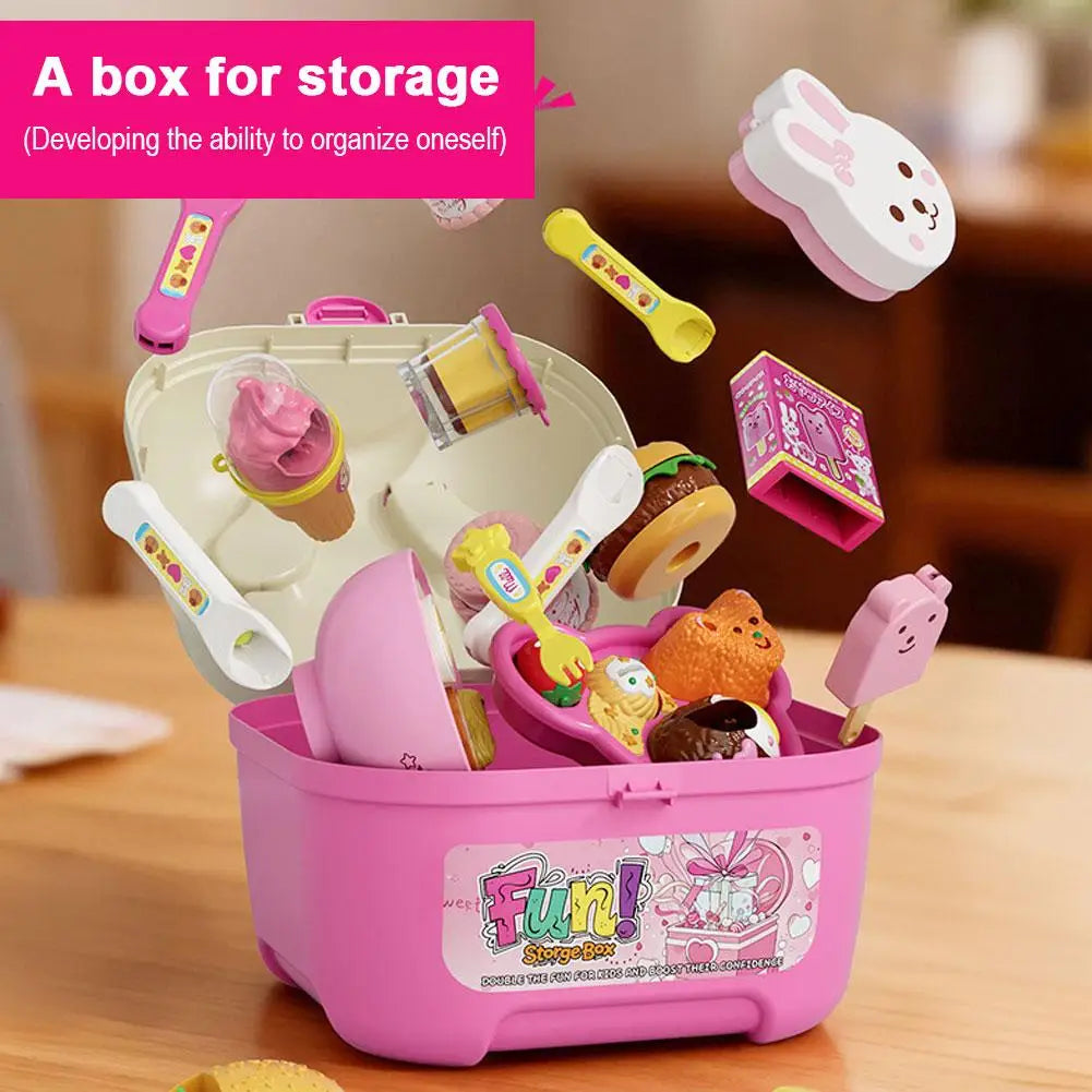 Rabbit Bento Food Feeding Toy Pudding Toys Early Education Playing
