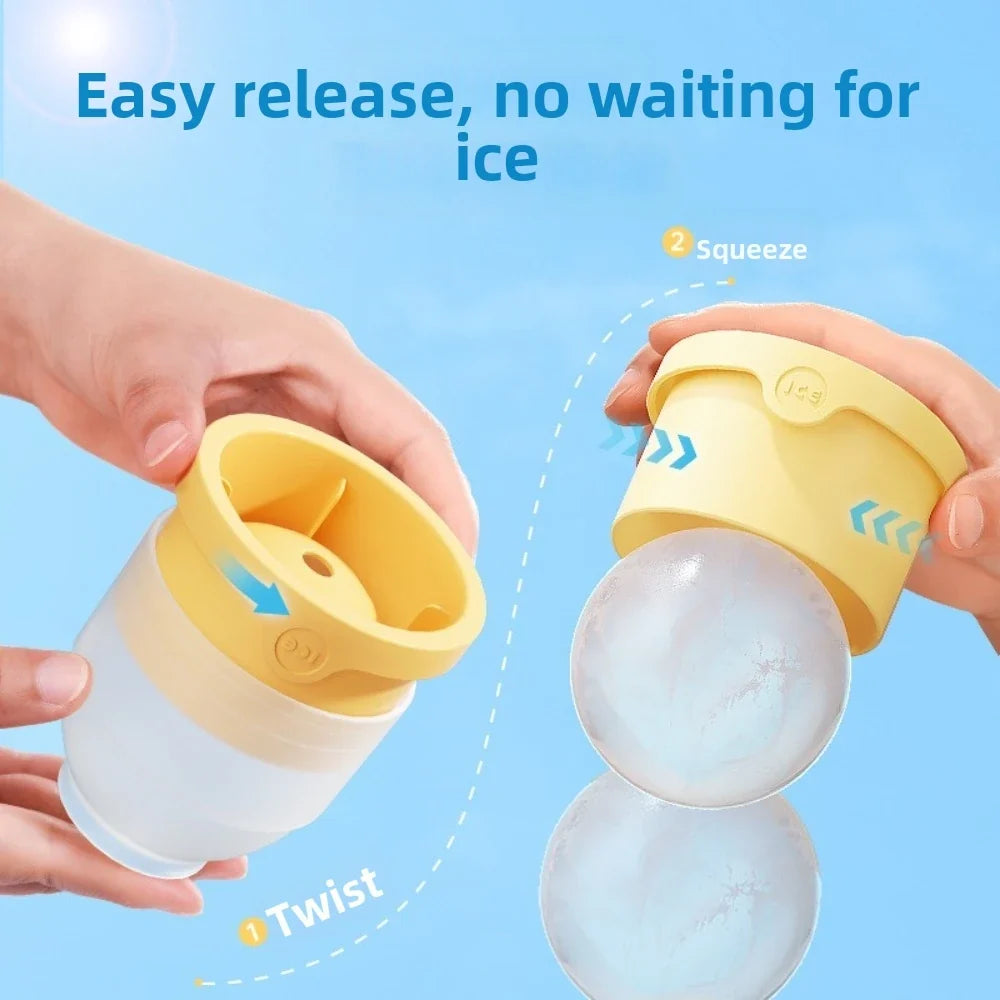 Stackable Silicone Ice Ball Maker Set of 3 – 6cm Whiskey Molds