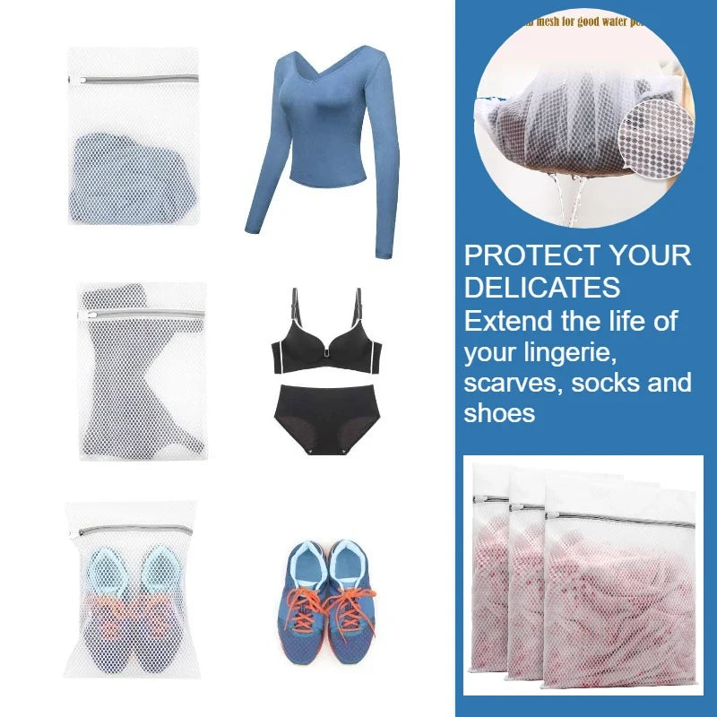 Mesh Laundry Bags for Delicates | Reusable Honeycomb Wash Bags